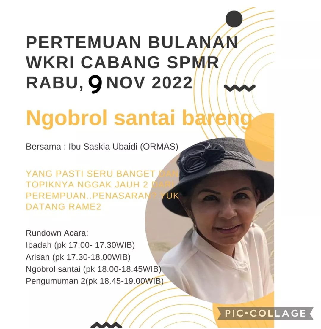 PERTEMUAN BULANAN LANJUT NGOBROL SANTAI DGN IBU SASKIA UBAIDI DARI ORMAS