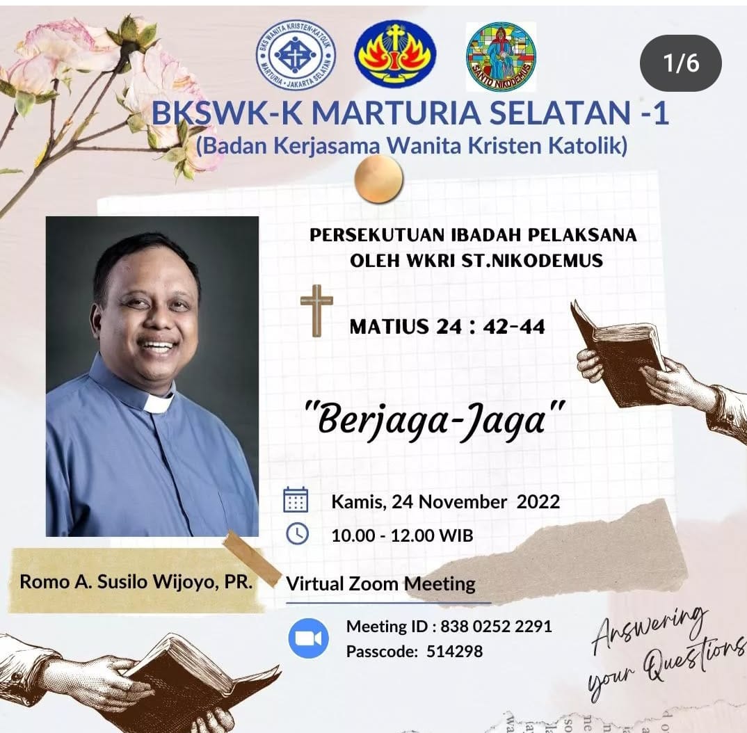 Badan Kerjasama Wanita Kristen Katolik (BKSWK-K), Mengadakan kegiatan Ibadah secara online zoom