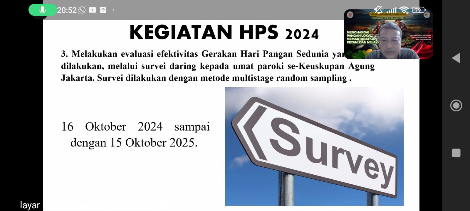 Sosialisasi HPS bertema “Menghargai Pangan Lokal, Memartabatkan Petani dan Nelayan”,