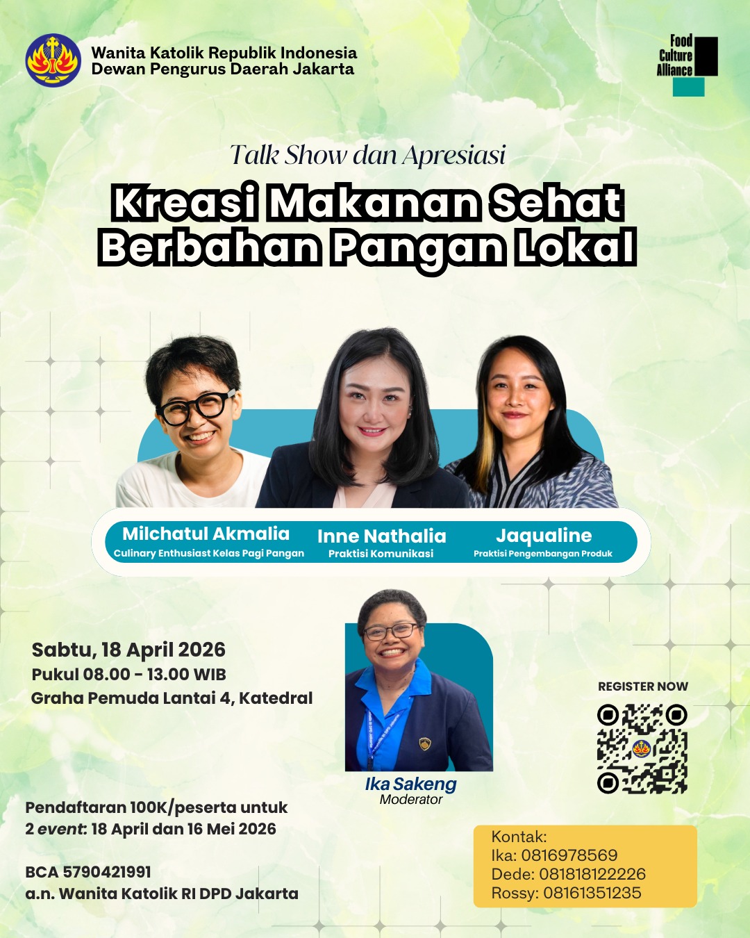 Talk Show dan Apresiasi Kreasi Makanan Sehat Berbahan Pangan Lokal